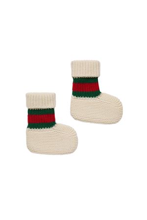 Calzini in lana color gesso GUCCI KIDS | 7927083KABH9166